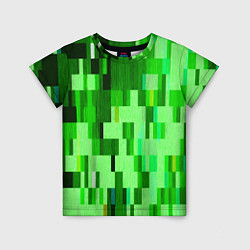 Детская футболка Зелёный глитч