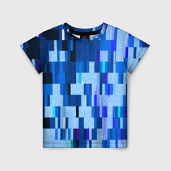 Детская футболка Синий глитч