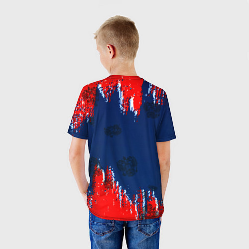 Детская футболка Россия спорт краски текстура / 3D-принт – фото 4