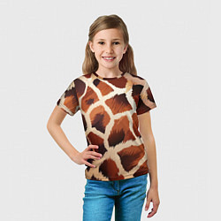 Футболка детская Пятнистый мех жирафа, цвет: 3D-принт — фото 2