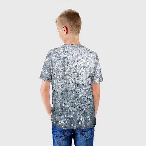 Детская футболка Серебряный гламур / 3D-принт – фото 4