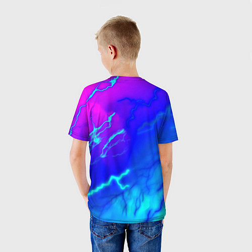 Детская футболка Rockstar storm молнии / 3D-принт – фото 4