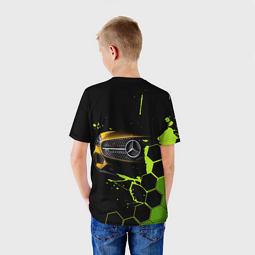 Детская футболка Мерседес AMG тёмный / 3D-принт – фото 4