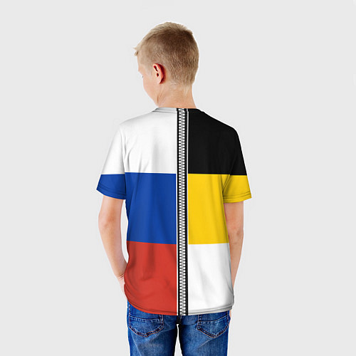 Детская футболка Россия - патриот / 3D-принт – фото 4