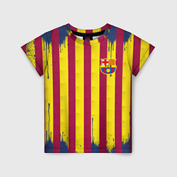 Детская футболка Полосатые цвета футбольного клуба Барселона