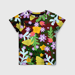 Детская футболка Гавайская цветочная расцветка