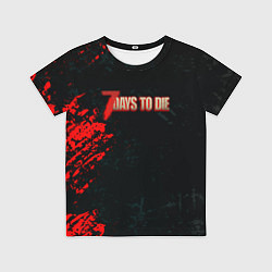 Детская футболка 7 Days to Die краски текстура