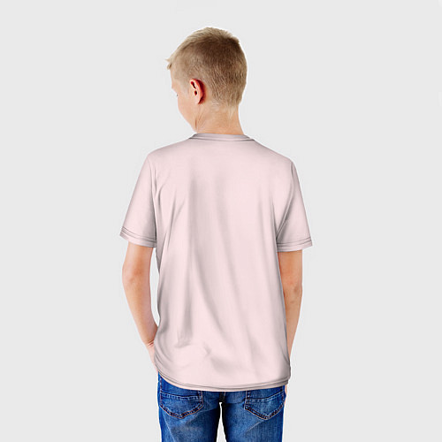 Детская футболка Голуби и розы pink / 3D-принт – фото 4