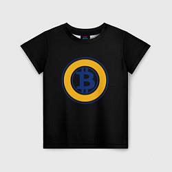 Детская футболка Биткоин лого криптовалюта