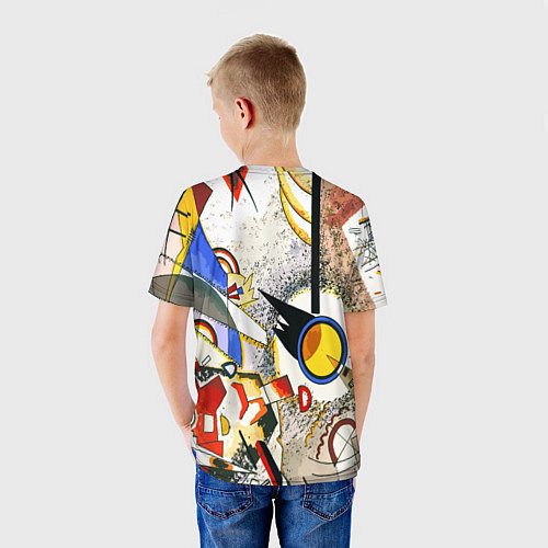 Детская футболка Кандинский картина - шумная акварель / 3D-принт – фото 4