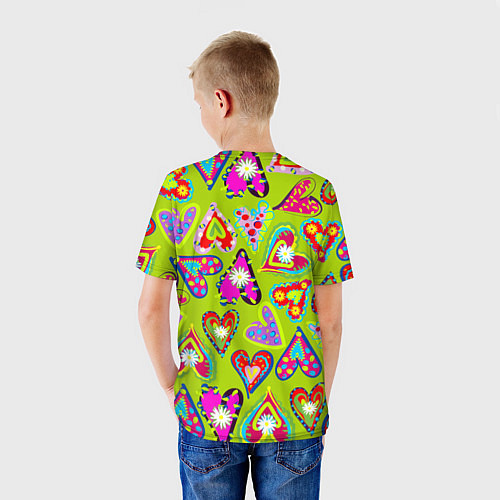 Детская футболка Сердца в мексиканском стиле / 3D-принт – фото 4