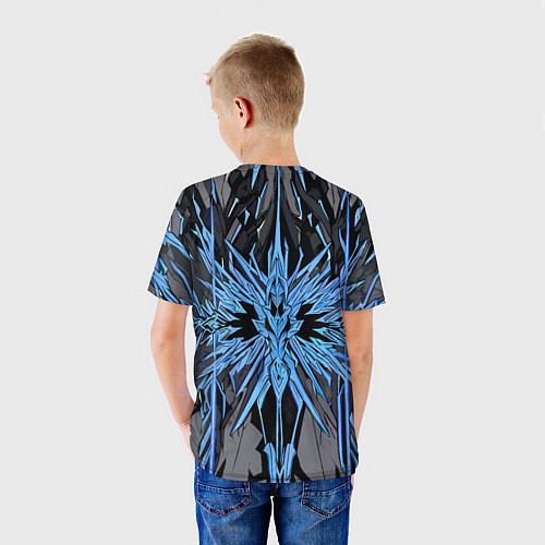 Детская футболка Камень и синие кристаллы / 3D-принт – фото 4