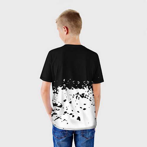 Детская футболка Ведьмак краски текстура / 3D-принт – фото 4