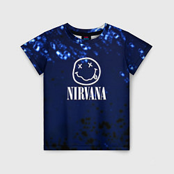 Детская футболка Nirvana рок краски
