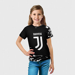 Футболка детская Juventus краски белые, цвет: 3D-принт — фото 2