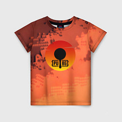 Детская футболка PUBG game orange