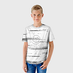 Футболка детская Nirvana штрихи чёрные, цвет: 3D-принт — фото 2