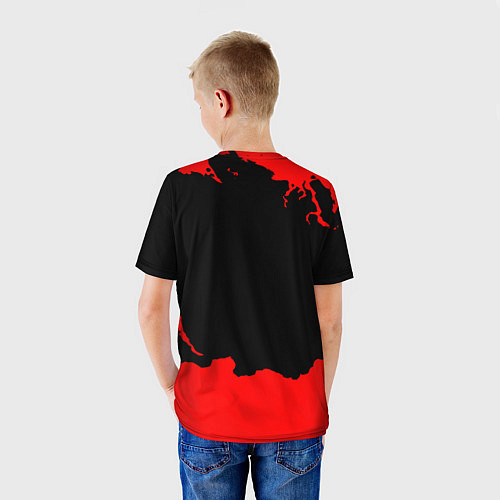 Детская футболка Roblox краски красные / 3D-принт – фото 4