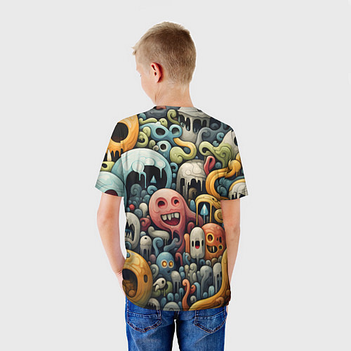 Детская футболка Странная абстракция / 3D-принт – фото 4