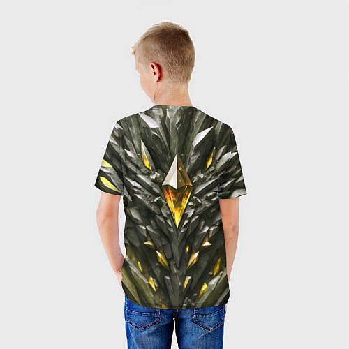 Детская футболка Камень и золотой кристалл / 3D-принт – фото 4