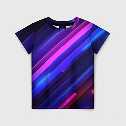 Детская футболка Неоновые яркие абстрактные полосы