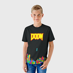 Футболка детская Doom x tetrix коллабарация, цвет: 3D-принт — фото 2