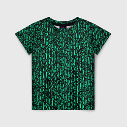 Детская футболка Абстрактный полосатый зелёный