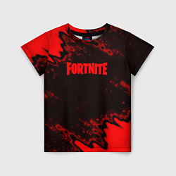 Детская футболка Fortnite game colors red