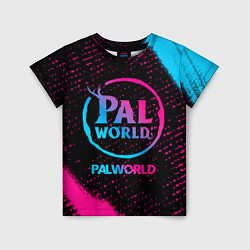 Детская футболка Palworld - neon gradient