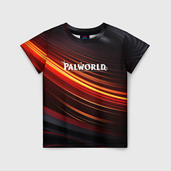 Детская футболка Palworld logo black orange