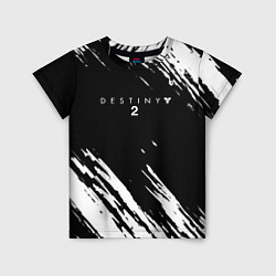 Детская футболка Destiny краски чёрно белые