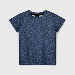 Детская футболка Тёмный синий паттерн мелкая мозаика