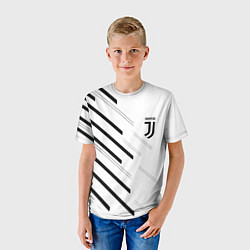Футболка детская Juventus sport geometry, цвет: 3D-принт — фото 2