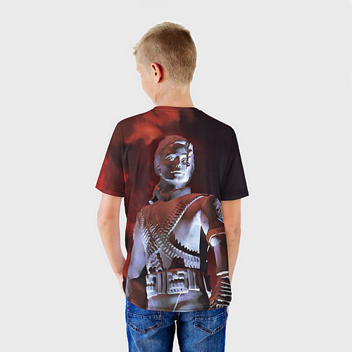 Детская футболка Статуя Макла Джексона с автографом - альбом Histor / 3D-принт – фото 4