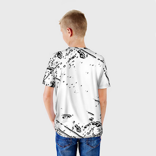 Детская футболка Герб России краски текстура / 3D-принт – фото 4