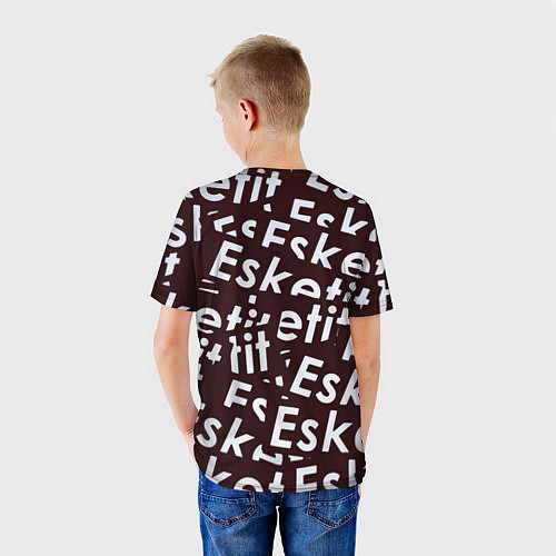 Детская футболка Esskeetit logo pattern / 3D-принт – фото 4