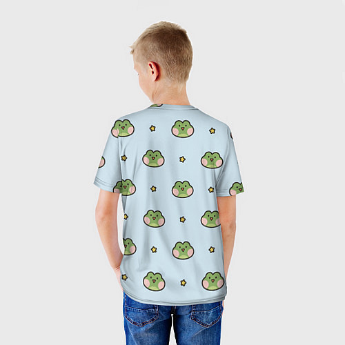 Детская футболка Паттерн с лягушками / 3D-принт – фото 4