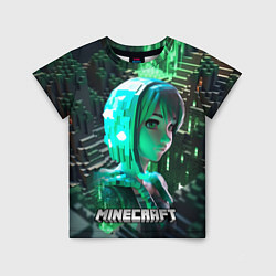 Детская футболка Minecraft персонаж на острове