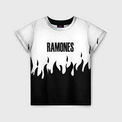 Детская футболка Ramones fire black rock