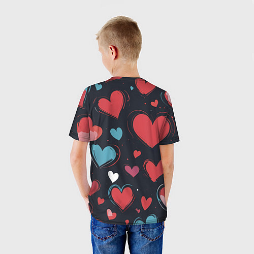 Детская футболка Сердечный паттерн / 3D-принт – фото 4