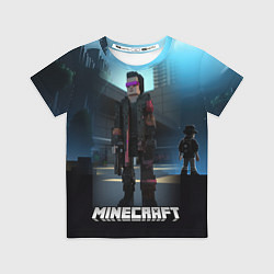 Футболка детская Minecraft cyberpunk style, цвет: 3D-принт