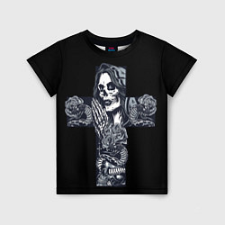 Детская футболка Santa muerte cross