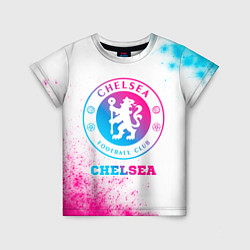 Детская футболка Chelsea neon gradient style