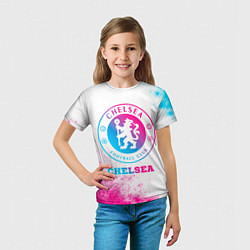 Футболка детская Chelsea neon gradient style, цвет: 3D-принт — фото 2