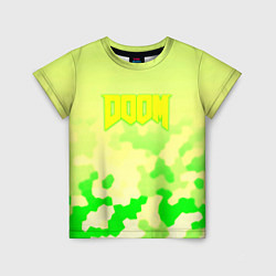 Детская футболка Doom токсичное лого броня