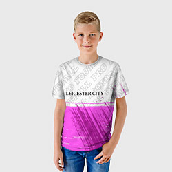 Футболка детская Leicester City pro football посередине, цвет: 3D-принт — фото 2