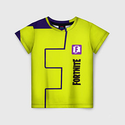 Детская футболка Fortnite logo yellow game