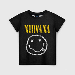 Футболка детская Джинсовка с nirvana, цвет: 3D-принт