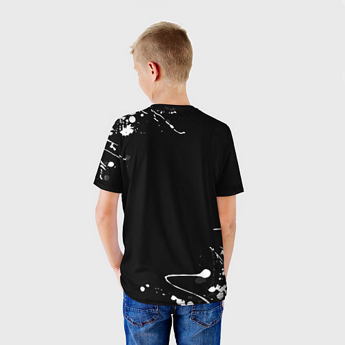 Детская футболка Roblox текстура краски белые / 3D-принт – фото 4