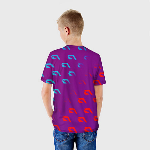 Детская футболка НФС лого градиент текстура / 3D-принт – фото 4